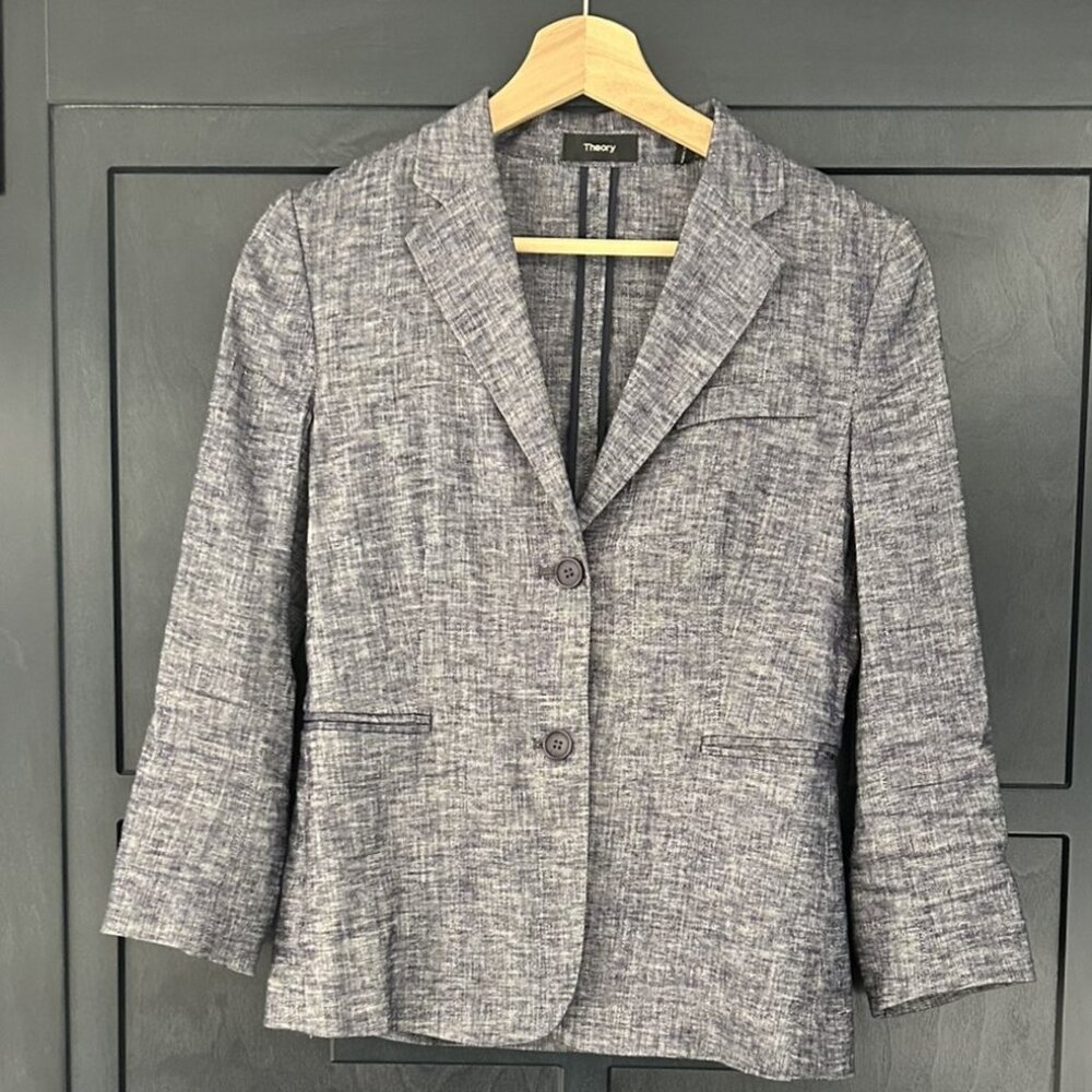 Theory Linen Blazer | Size 4 | Lightweight Summer Blazer